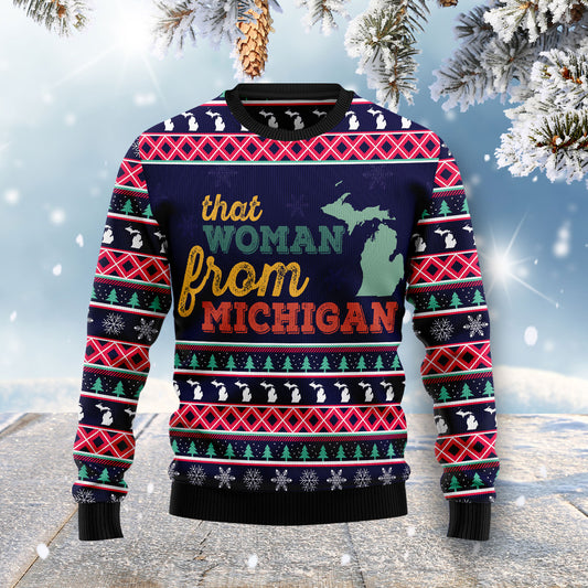 That Woman From Michigan HZ101911 Ugly Christmas Sweater