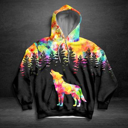 Amazing Wolf HZ121422 unisex womens & mens, couples matching, friends, funny family sublimation 3D hoodie christmas holiday gifts (plus size available)