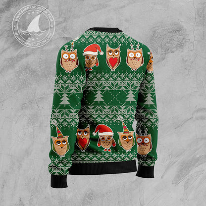 Owl Be Home For Christmas HT100812 Ugly Christmas Sweater