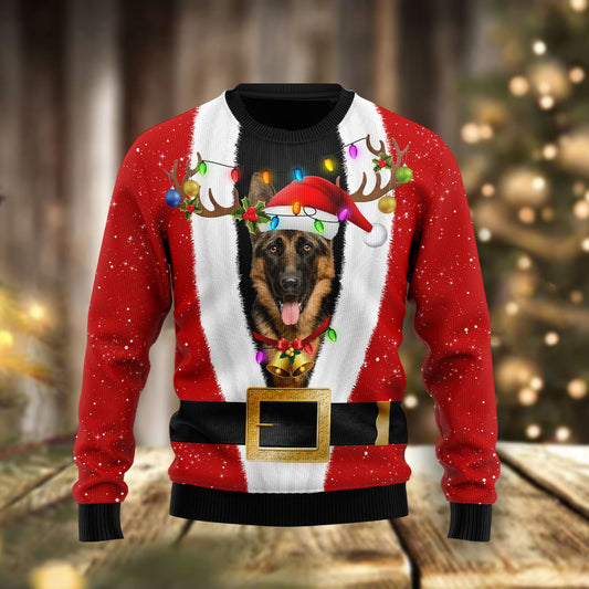 German Shepherd Christmas HZ112601 unisex womens & mens, couples matching, friends, funny family ugly christmas holiday sweater gifts (plus size available)