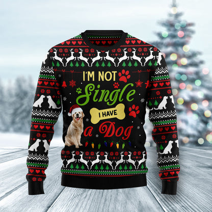 I'm not single I have a Golden Retriever HZ102807 Ugly Christmas Sweater