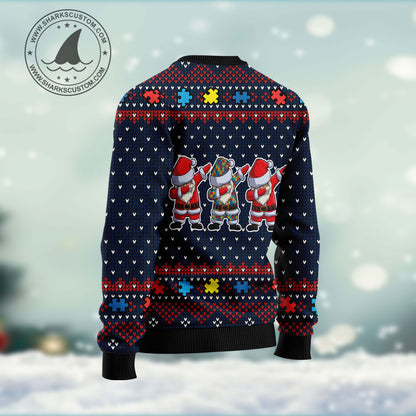Autism Awareness Funny Santa Clauses It's Ok To Be A Little Different HT041103 Ugly Christmas Sweater