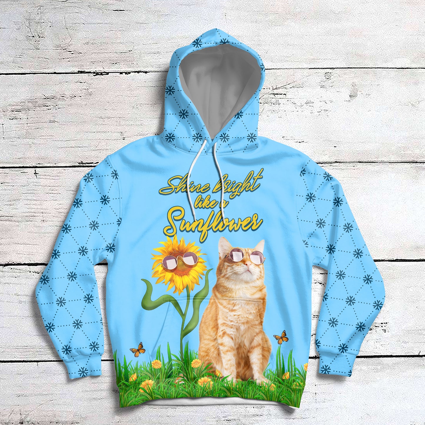 Shine Bright Like A Sunflower HZ111912 - All Over Print Unisex Hoodie