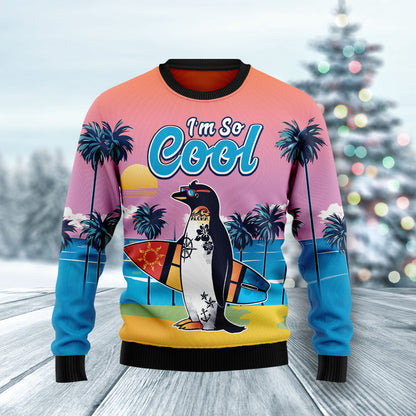 Penguin I'm So Cool HZ102702 Ugly Christmas Sweater