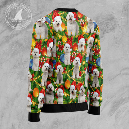 Bichon Xmas Pine D1410 Ugly Christmas Sweater