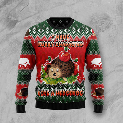 I Have A Furry Character Like A Hedgehog HT100608 Ugly Christmas Sweater