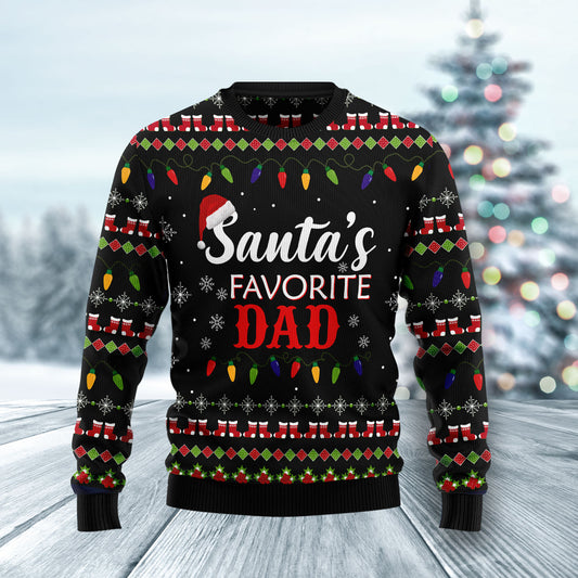 Santa's Favorite Dad HZ102309 Ugly Christmas Sweater