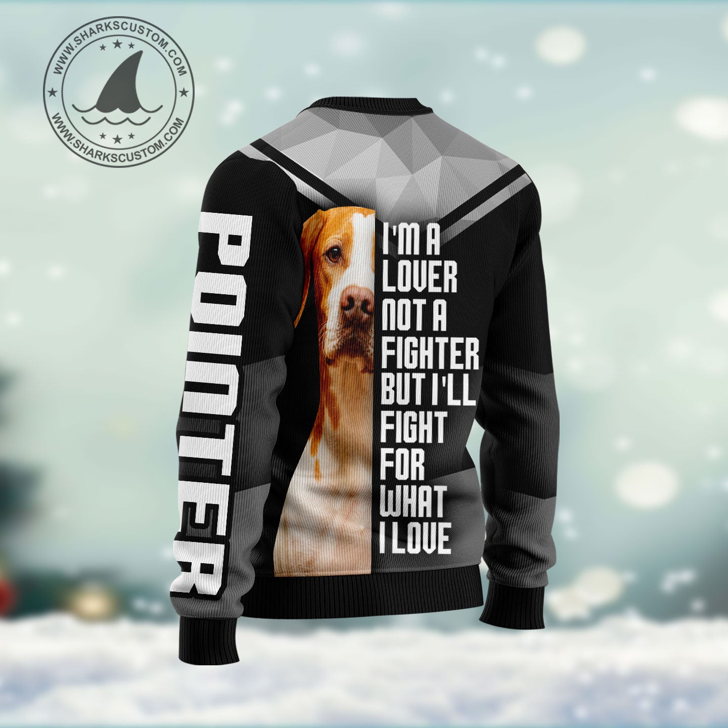 Pointer HT011208 unisex womens & mens, couples matching, friends, funny family ugly christmas holiday sweater gifts (plus size available)