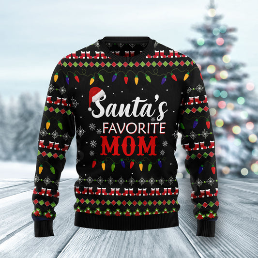 Santa's Favorite Mom HZ102310 Ugly Christmas Sweater