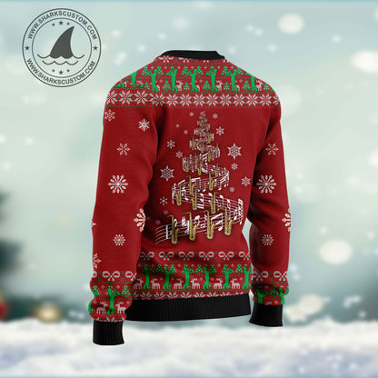 Saxophone In Jesus Name I Play HT031108 Ugly Christmas Sweater