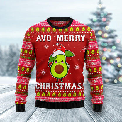 Avo Merry Christmas HZ102302 Ugly Christmas Sweater unisex womens & mens, couples matching, friends, funny family sweater gifts (plus size available)