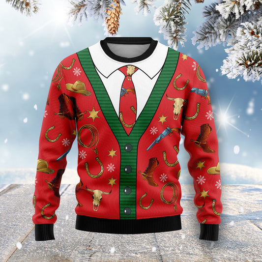 Cowboy HZ101522 Ugly Christmas Sweater