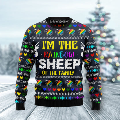 I Am The Rainbow Sheep Of Family HZ102005 Ugly Christmas Sweater