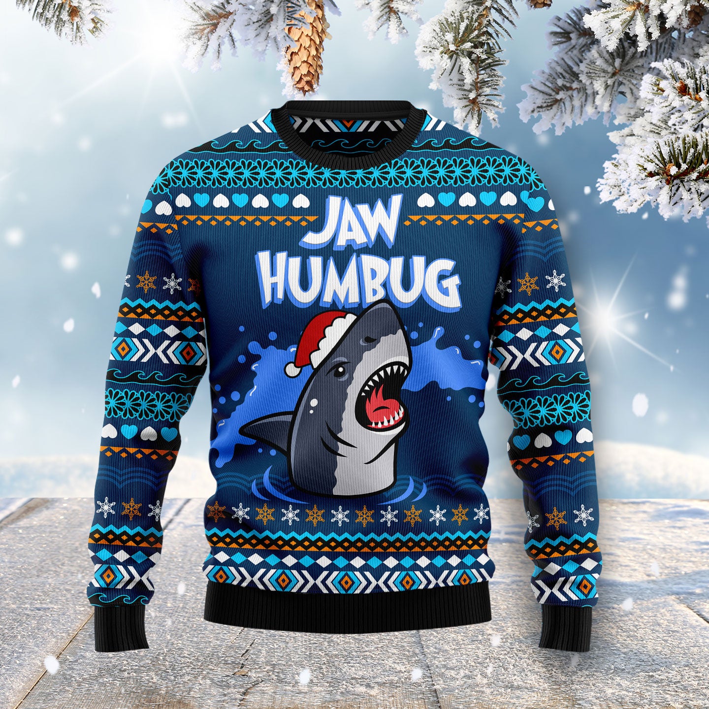 Jaw Humbug HT051120 Ugly Christmas Sweater unisex womens & mens, couples matching, friends, funny family sweater gifts (plus size available)