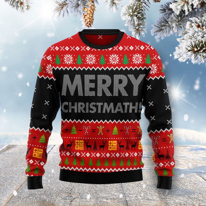 Merry Christmath HZ101905 Ugly Christmas Sweater unisex womens & mens, couples matching, friends, funny family sweater gifts (plus size available)