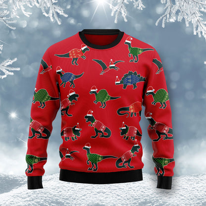 Amazing Dinosaur Christmas HZ120804 Ugly Christmas Sweater