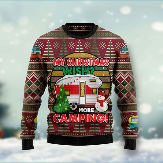 My Christmas Wish More Camping HT102708 Ugly Christmas Sweater