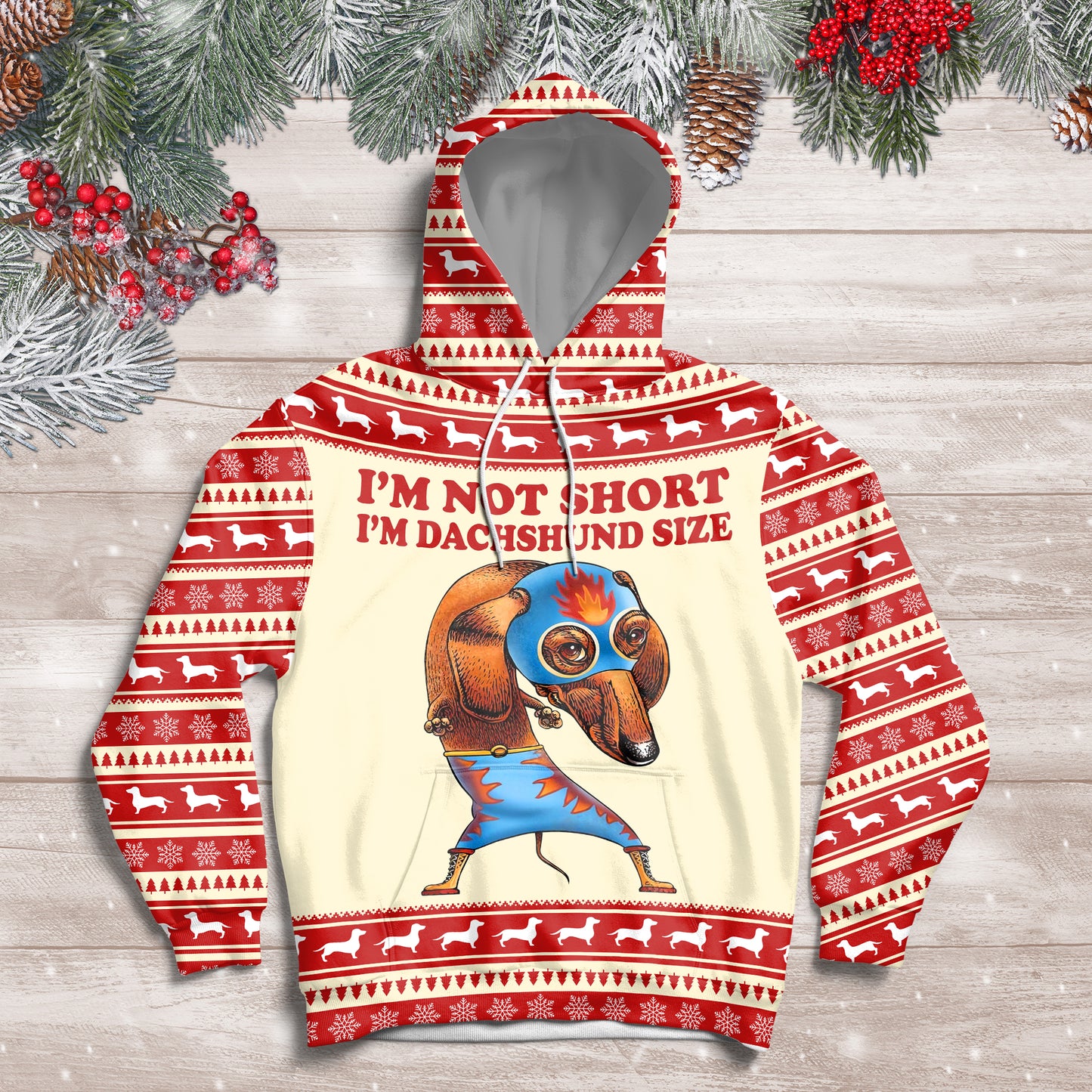 I’m Not Short I’m Dachshund Size H112004 - All Over Print Unisex Hoodie