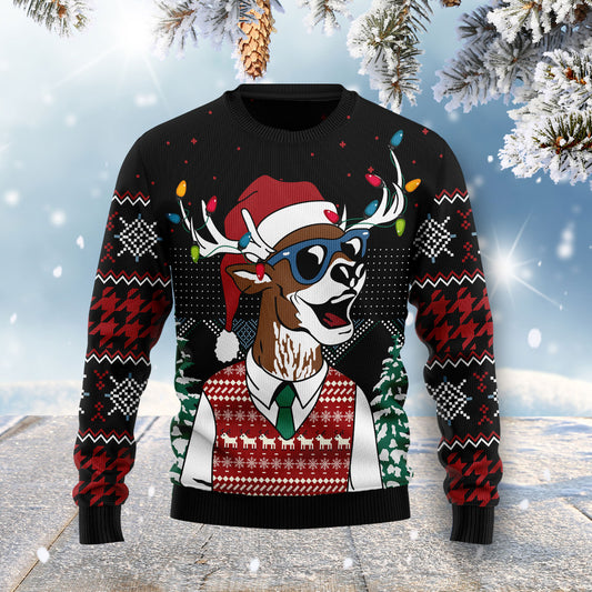 Amazing Deer HZ120115 Ugly Christmas Sweater