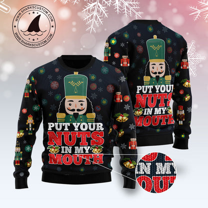 Put Your Nuts In My Mouth TY2610 Ugly Christmas Sweater