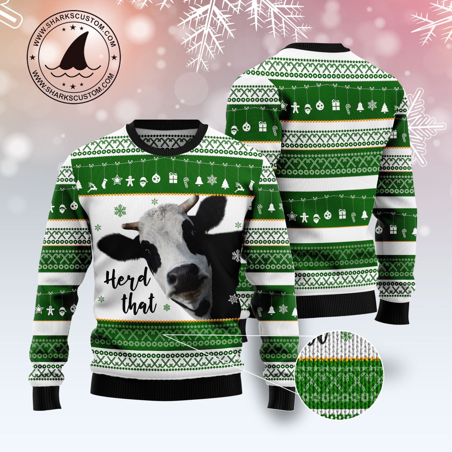 Cow Herd That TY2910 Ugly Christmas Sweater