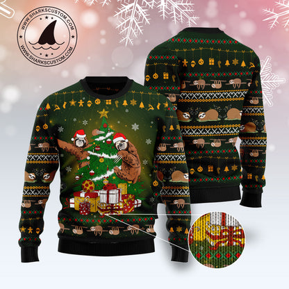 Sloth Christmas Tree TY3010 Ugly Christmas Sweater