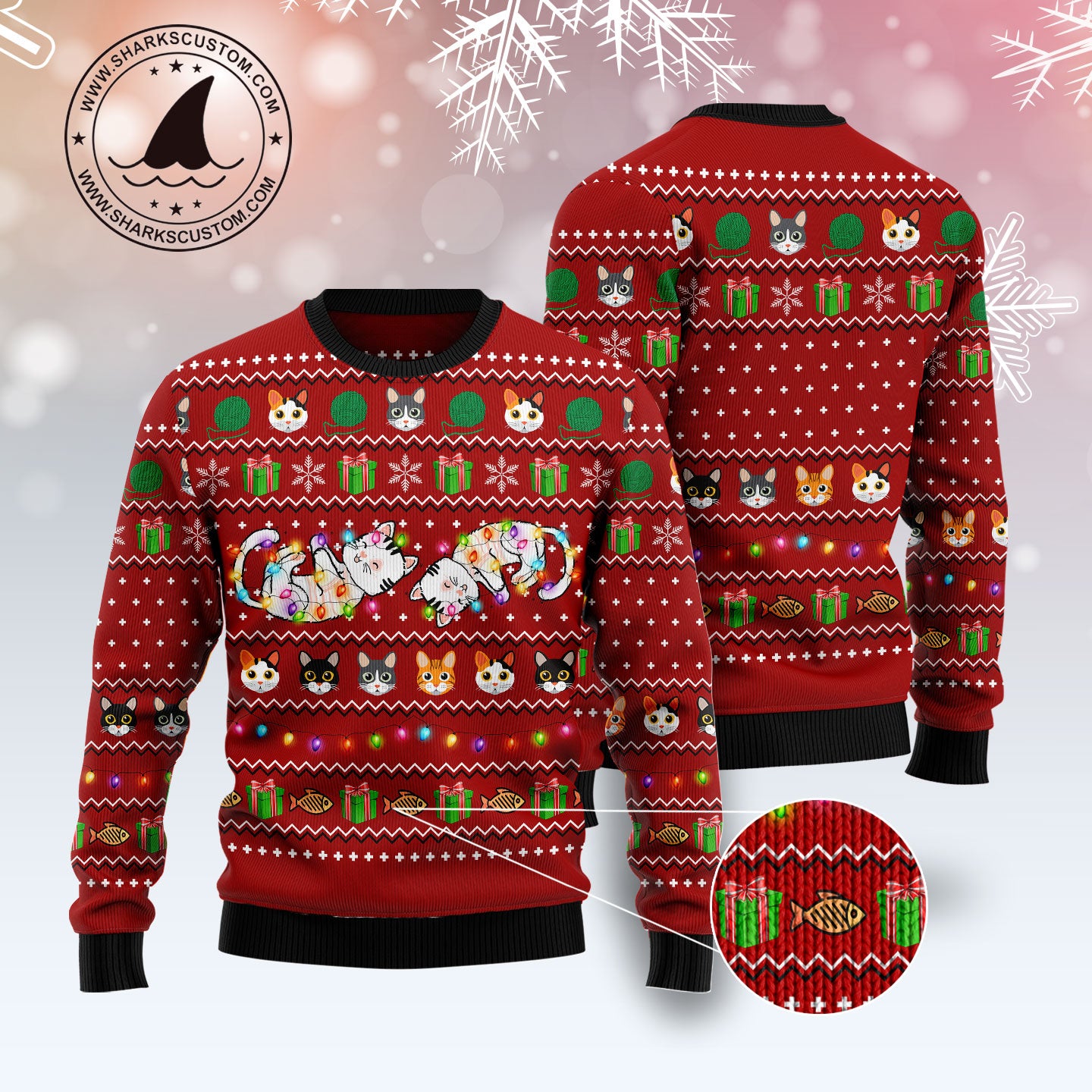 Cat Light TY0211 Ugly Christmas Sweater