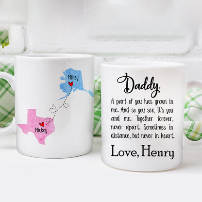 Personalized Mug - Daddy. A part of you has grown in me D436 - PersonalizedWitch