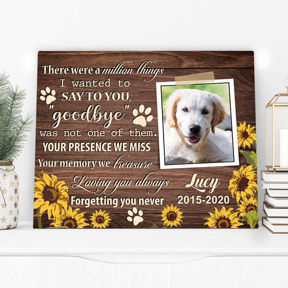 Custom Personalized memorial pet in heaven canvas print wall art unique meaningful family friends dog cat lovers gift ideas - Loving You Always TY1803212
