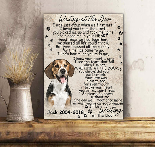 Custom personalized dog memorial photo to canvas print wall art Pet remembrance gift idea for dog mom dad pet lovers owner - Forever In My Heart - PersonalizedWitch Valentines day gifts for him