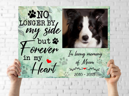 Custom personalized dog memorial canvas print wall art Pet remembrance gift idea for dog mom dad pet lovers owner - In Loving Memory of Dog - PersonalizedWitch
