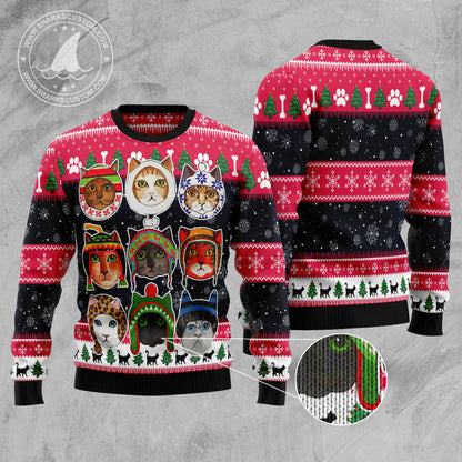 Cats In Winter D2610 Ugly Christmas Sweater