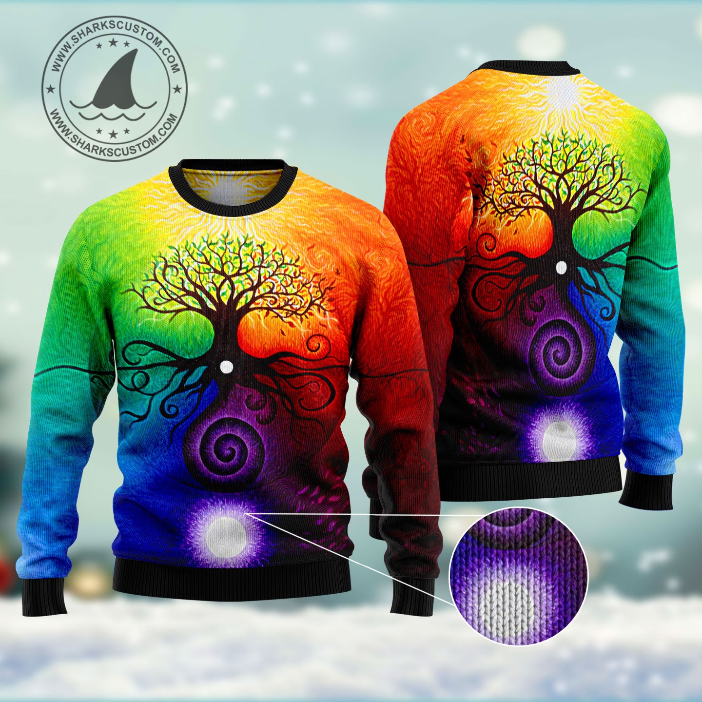 Tree Of Life HT041205 Ugly Christmas Sweater unisex womens & mens, couples matching, friends, funny family ugly christmas holiday sweater gifts (plus size available)