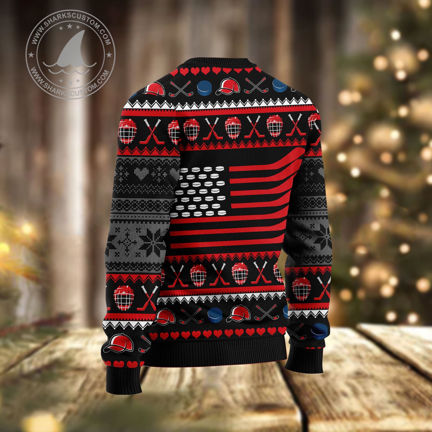 Hockey Puck Christmas HZ112610 Ugly Christmas Sweater