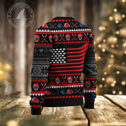 Hockey Puck Christmas HZ112610 Ugly Christmas Sweater