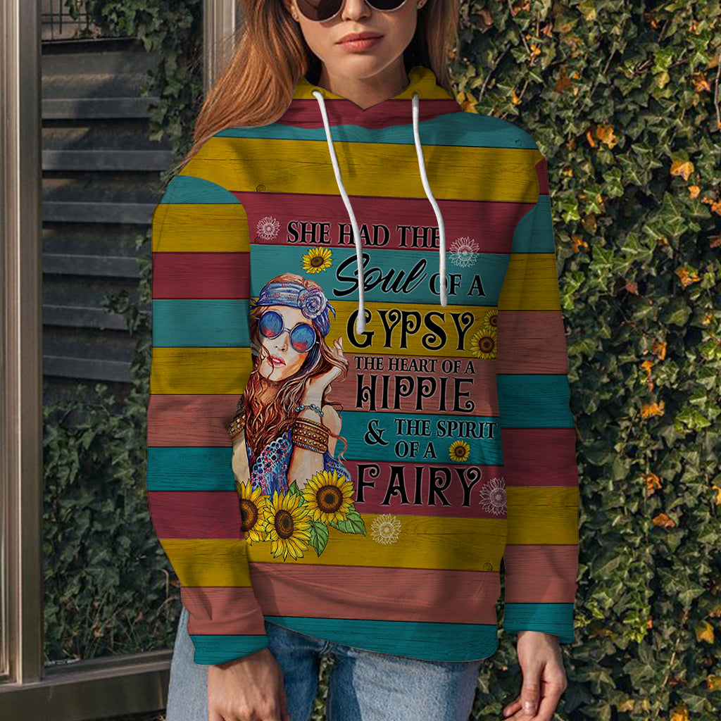 She Had The Soul Of A Gypsy The Heart Of A Hippie And The Spirit Of A Fairy HZ113026 unisex womens & mens, couples matching, friends, funny family sublimation 3D hoodie christmas holiday gifts (plus size available)