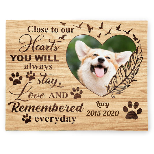 Custom Personalized memorial pet in heaven canvas print wall art unique meaningful family friends dog cat lovers gift ideas - Close To Our Hearts TY1703215