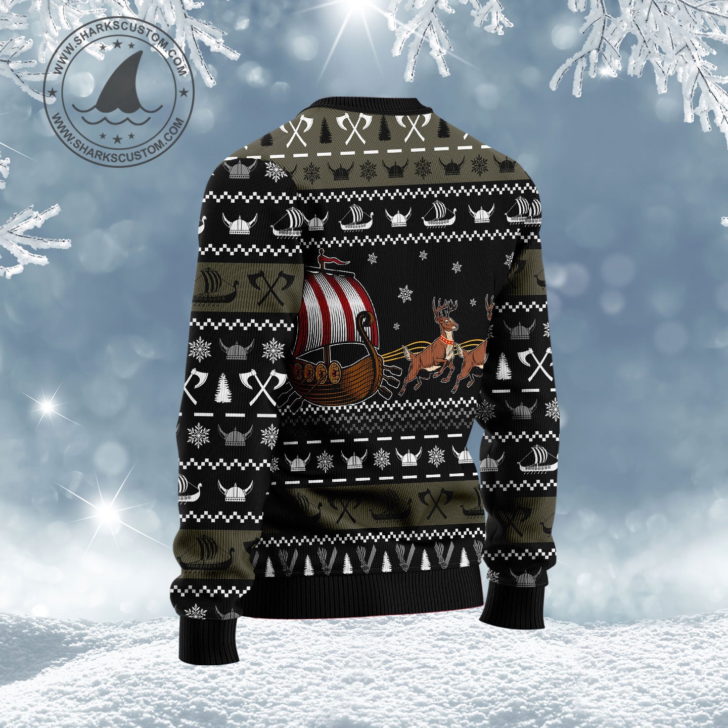 Fa-la-la-valhalla Viking Ship HZ120703 Ugly Christmas Sweater