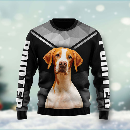 Pointer HT011208 unisex womens & mens, couples matching, friends, funny family ugly christmas holiday sweater gifts (plus size available)