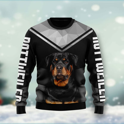 Rottweiler HT011206 unisex womens & mens, couples matching, friends, funny family ugly christmas holiday sweater gifts (plus size available)