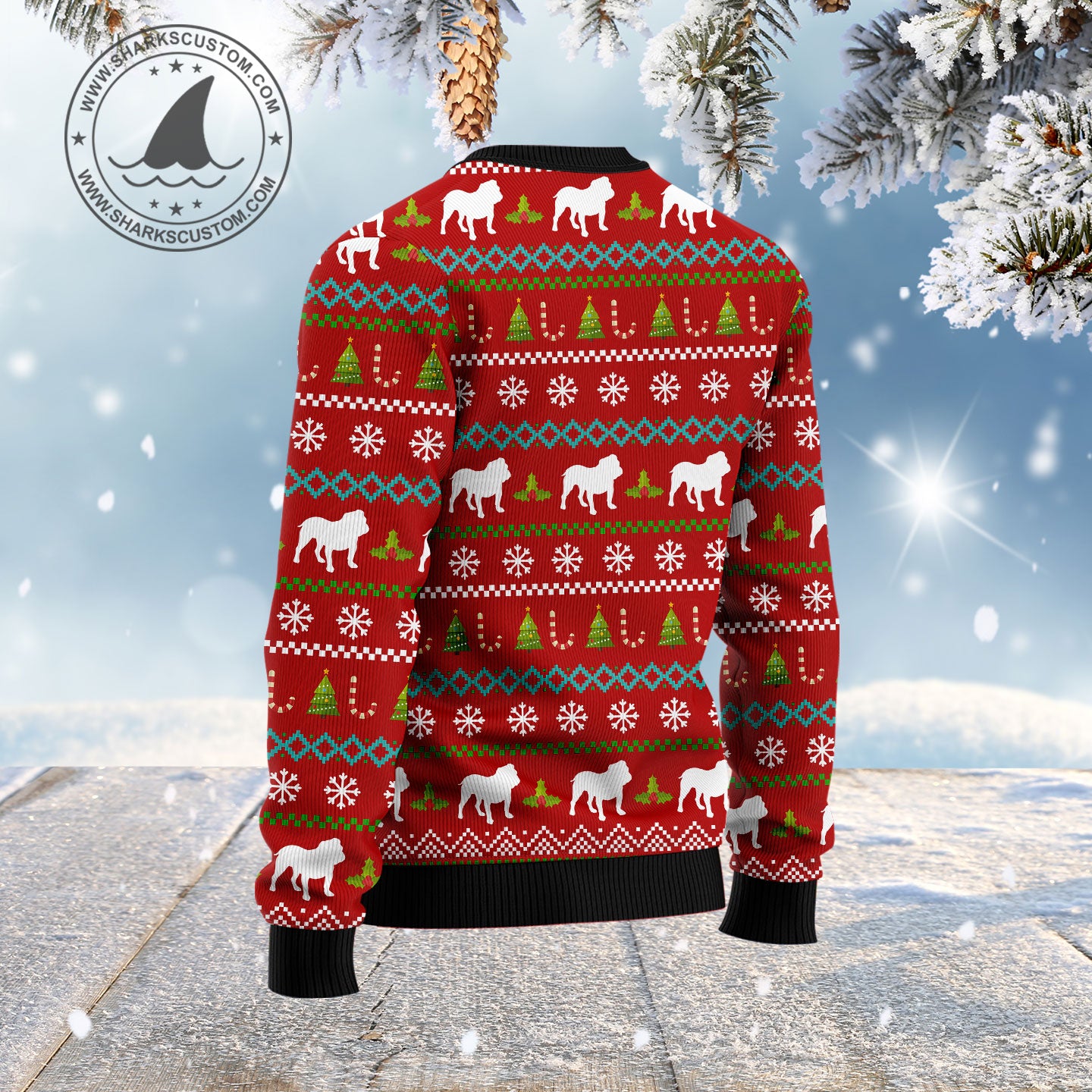 All I Want For Christmas Is Bulldog HZ101903 Ugly Christmas Sweater