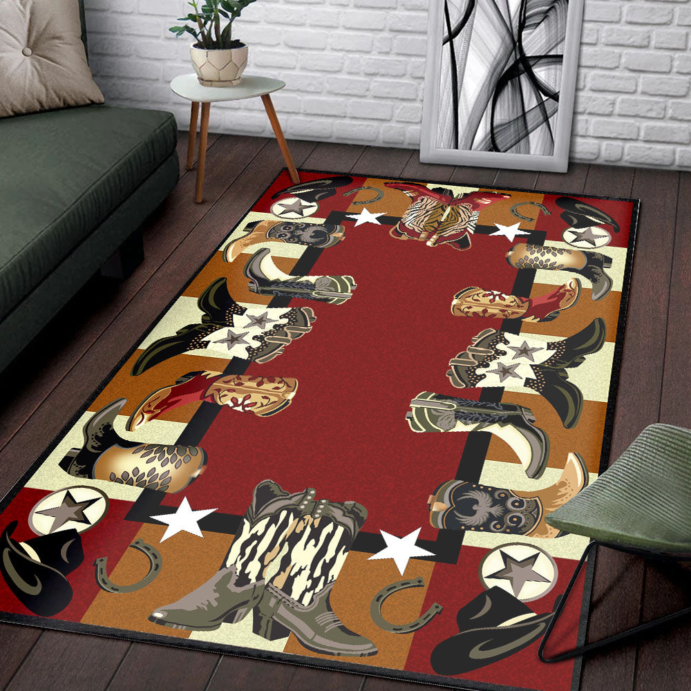 Cowboy Boots H17816 - Rectangle Rug
