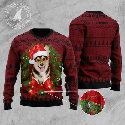 Corgi Wreath D2610 Ugly Christmas Sweater