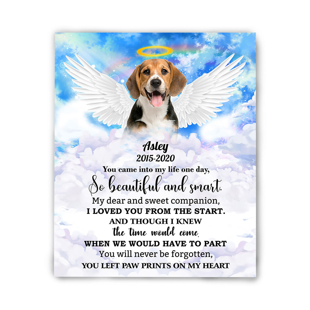 Custom Personalized memorial pet in heaven canvas print wall art unique meaningful family friends dog cat lovers gift ideas - My Dear And Sweet Companion TY1603215