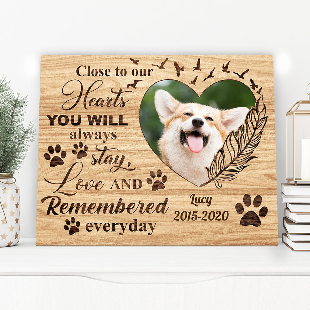 Custom Personalized memorial pet in heaven canvas print wall art unique meaningful family friends dog cat lovers gift ideas - Close To Our Hearts TY1703215