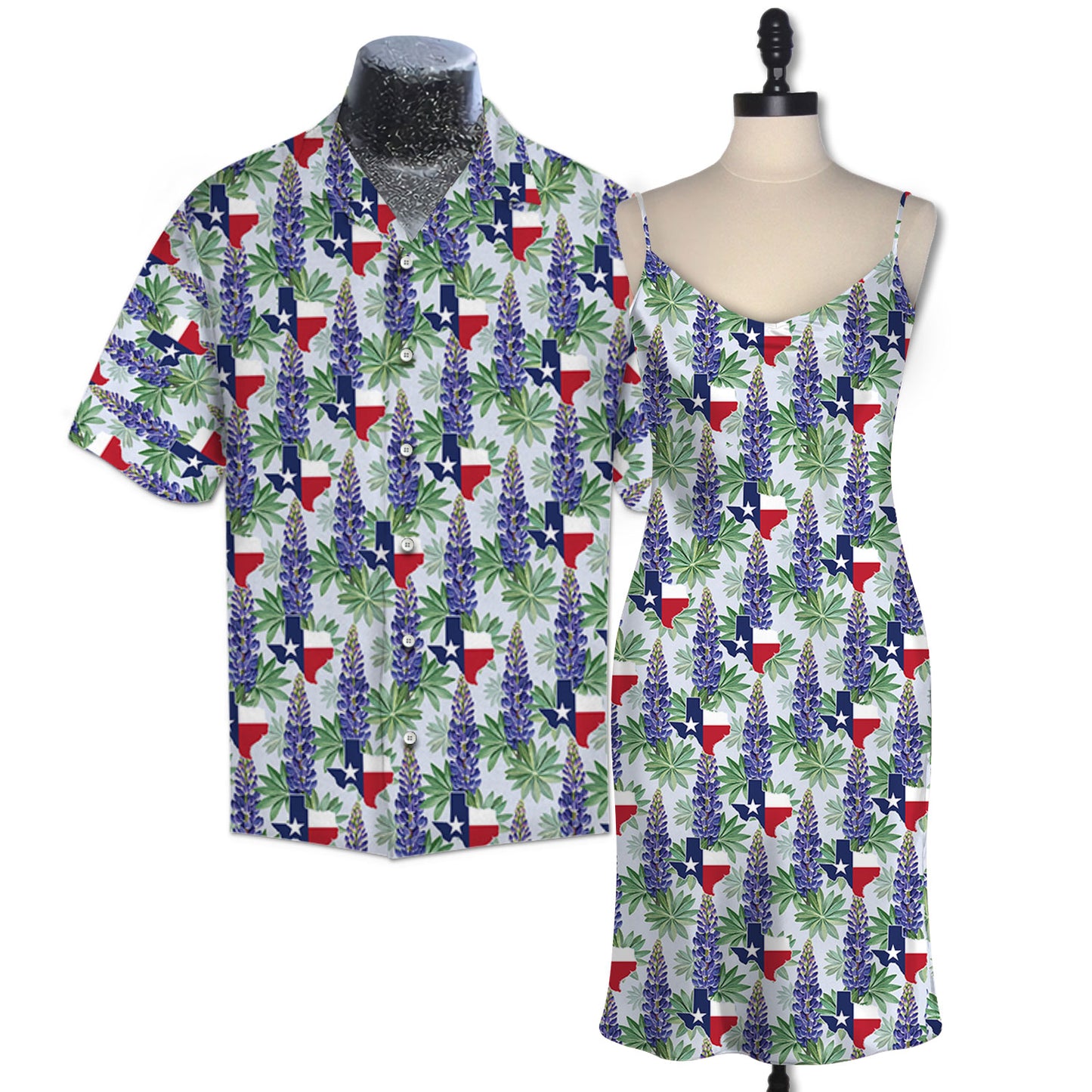 Bluebonnet Texas Matching Hawaiian Outfit