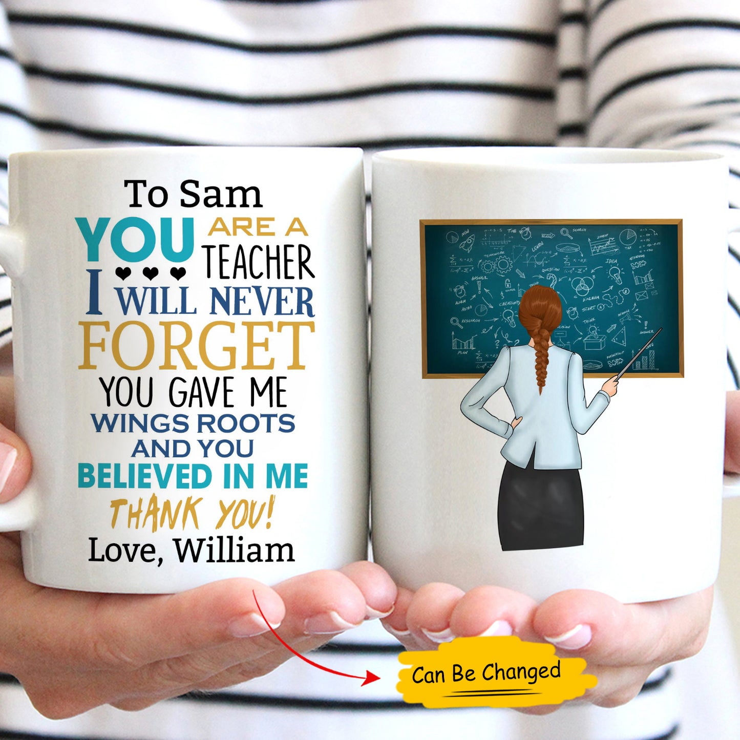 Custom Personalized Coffee mug graduation gifts for him & her, best college, high school grad presents for girls, boys, friends - You Are A Teacher I Will Never Forget HT120411 - PersonalizedWitch
