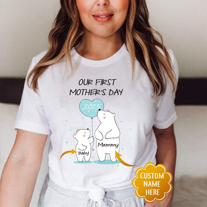 Our First Mother's Day Polar Bear Matching Outfit