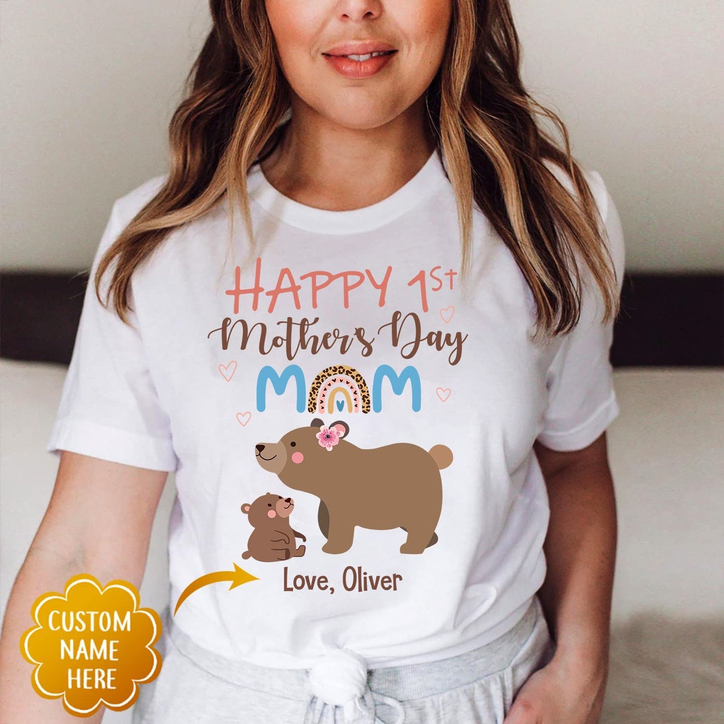 Happy First Mother's Day Bear Boho Matching Outfit
