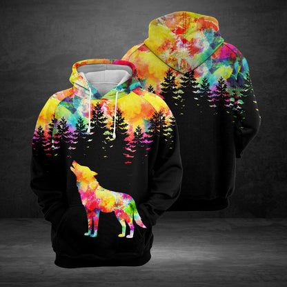Amazing Wolf HZ121422 unisex womens & mens, couples matching, friends, funny family sublimation 3D hoodie christmas holiday gifts (plus size available)